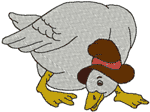 Hillbilly Hat Goose Embroidery Design