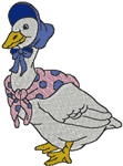 Blue Bonnet Goose Embroidery Design