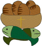 Loaves & Fishes Embroidery Design