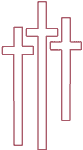 Religious Machine Embroidery Designs: Redwork The Three Crosses