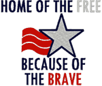 Machine Embroidery Design: Home of the Free #2