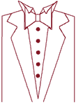 Redwork Tuxedo Embroidery Design