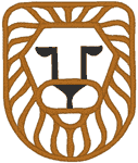 Lion's Face Embroidery Design