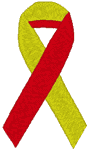 Awareness Ribbon: Hepatitis C Embroidery Design