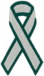 Awareness Ribbon: Ovarian, Cervical, Uterine Cancer Embroidery Design