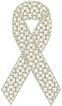 Awareness Ribbon: Osteoporosis Embroidery Design