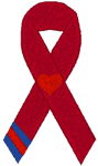 Awareness Ribbon: Congenital Heart Defects Embroidery Design