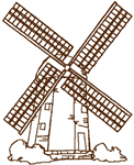 Redwork Windmill Embroidery Design