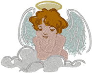 Machine Embroidery Designs: Guardian Cherub