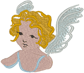 Machine Embroidery Designs: Guardian Cherub Design 2