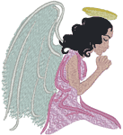 Guardian Angel in Prayer Embroidery Design