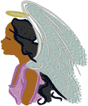 Guardian Angel in Heaven Embroidery Design