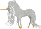 Machine Embroidery Design: Sorrowful Unicorn
