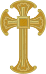 Religious Machine Embroidery Designs: Gold Cross