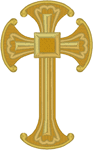 Gold Cross Embroidery Design