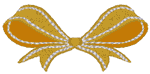 Gold Bow Embroidery Design