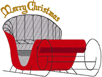 Machine Embroidery Designs: Christmas Sleigh Design