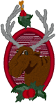 Christmas Moose Embroidery Design