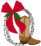 Cowboy Christmas Embroidery Design