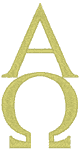 Alpha & Omega Symbol Embroidery Design