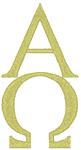 Christian Machine Embroidery Designs: Alpha & Omega Symbol