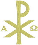 Chi Rho Alpha & Omega Embroidery Design