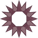 Open Center Sunstar Embroidery Design