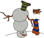 Machine Embroidery Designs: Upside Down Snowman Design