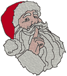 Christmas Santa Don't Tell Embroidery Design