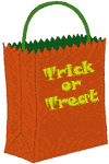 Trick or Treat Bag Embroidery Design