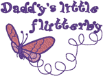 Daddy's Little Flutterby Embroidery Design