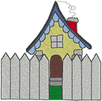 Little Cottage Embroidery Design