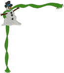 Snowman Corner Embroidery Design