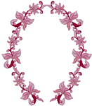 Oval Floral Frame Embroidery Design