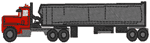 Big Rig Coal Semi Embroidery Design