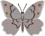 Machine Embroidery Design: Platinum Ice Butterfly