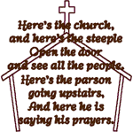 Here's the Church Embroidery Design