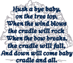 Hush A Bye Baby Embroidery Design