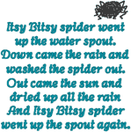 Itsy Bitsy Spider Embroidery Design