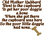 Old Mother Hubbard Embroidery Design