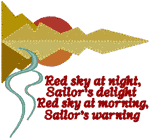 Sailor's Warning Embroidery Design