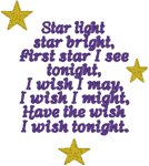 Star Light Star Bright Embroidery Design