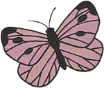 Pink Emily Butterfly Embroidery Design