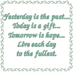 Yesterday Is the Past Embroidery Design