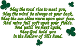 Traditional Irish Blessing Embroidery Design