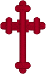 Religious Machine Embroidery Designs: Budded Cross