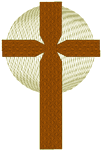 Religious Machine Embroidery Designs: Halo Cross