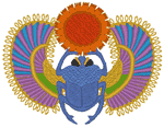 Egyptian Winged Scarab Embroidery Design