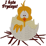 I Hate Frydays Embroidery Design
