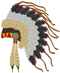 Native American Headdress Embroidery Design